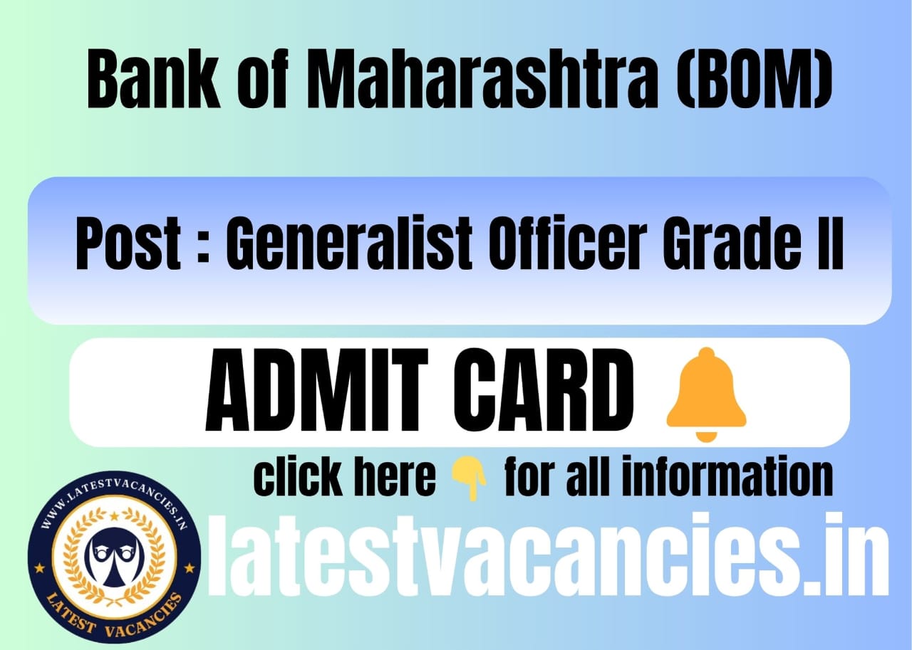 Bank of Maharashtra Generalist Officer Recruitment 2025