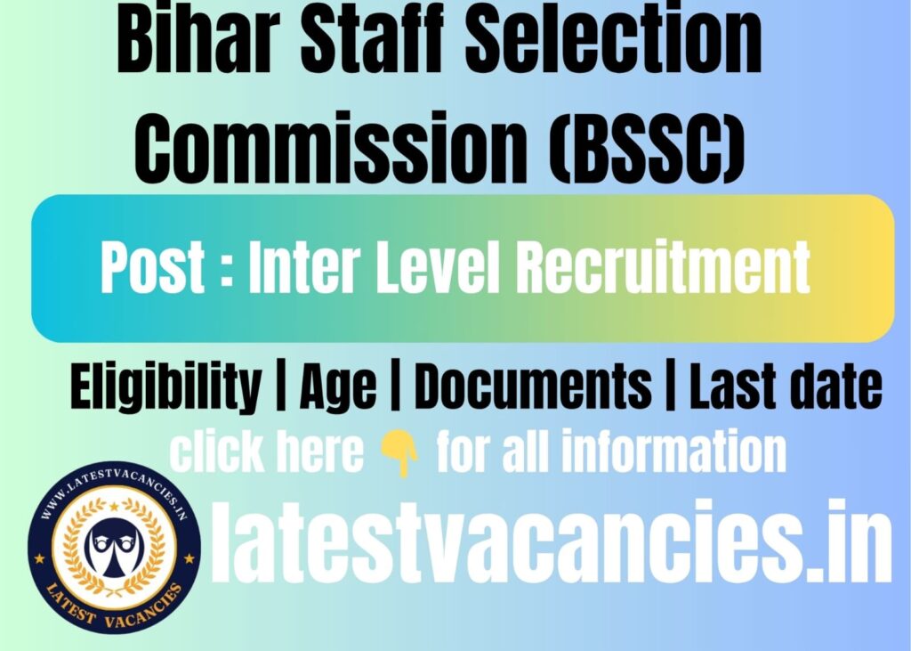 BSSC Inter Level Recruitment 2025
