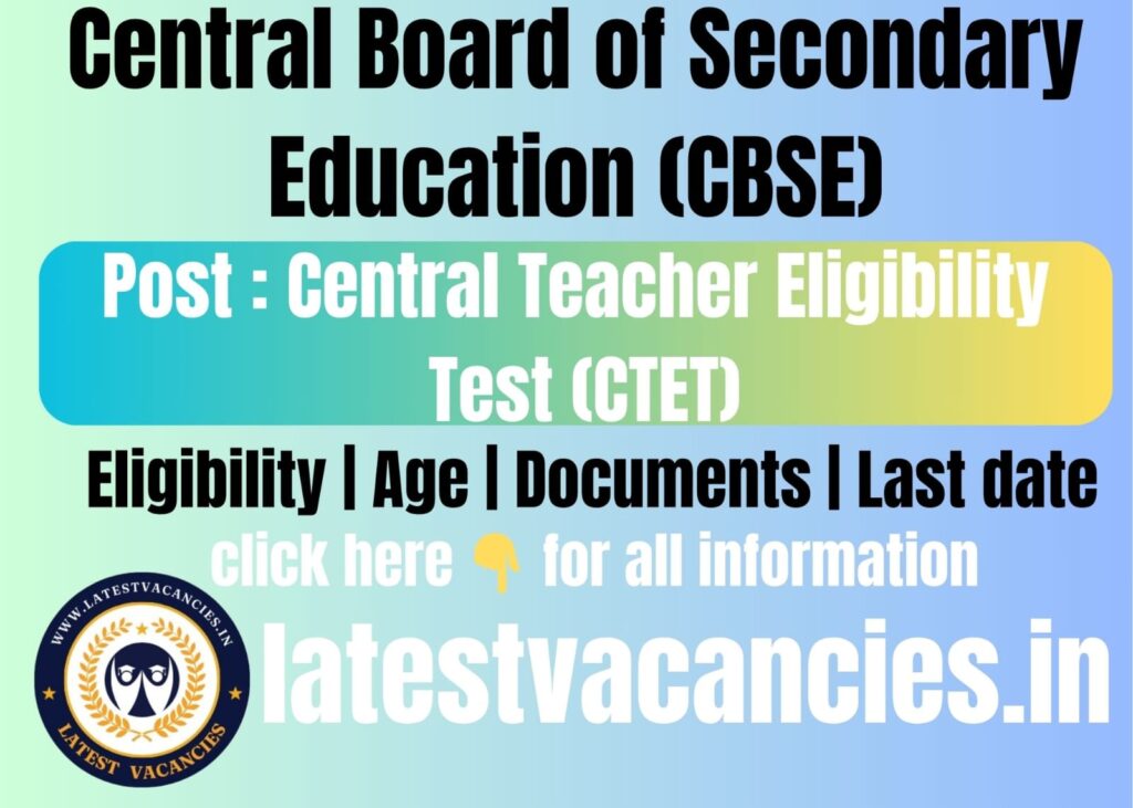 CTET 2025 Notification  Apply Online