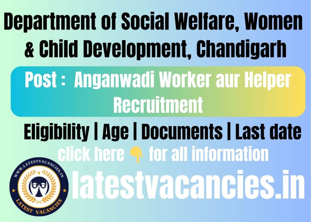 Chandigarh Anganwadi Recruitment 2025