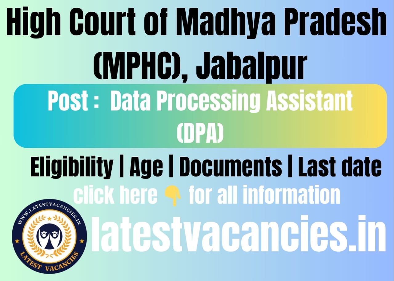 MPHC Data Processing Assistant Recruitment 2025