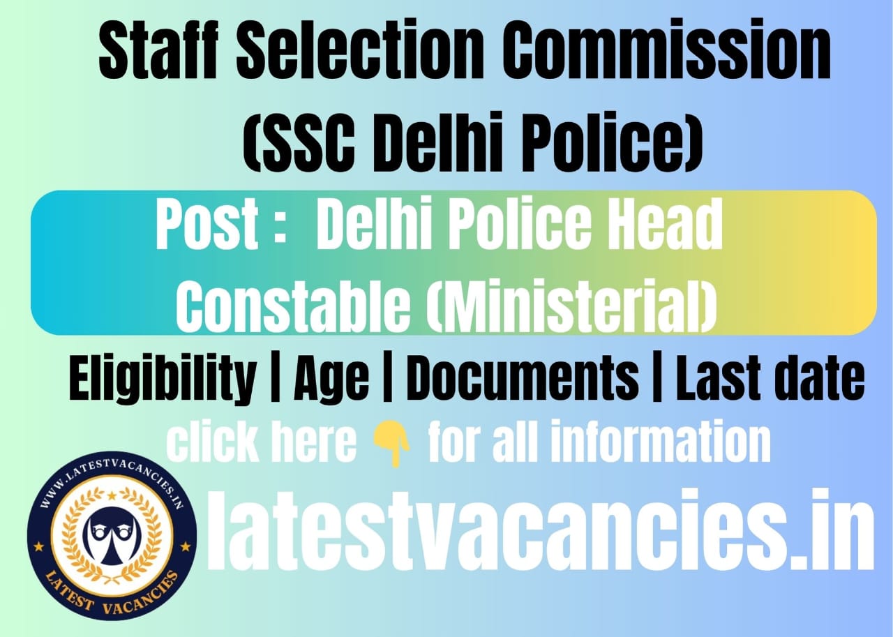 Delhi Police Head Constable (Ministerial) Recruitment 2025