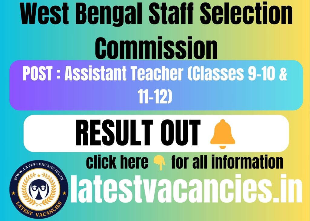 WBSSC SLST Result 2025 OUT