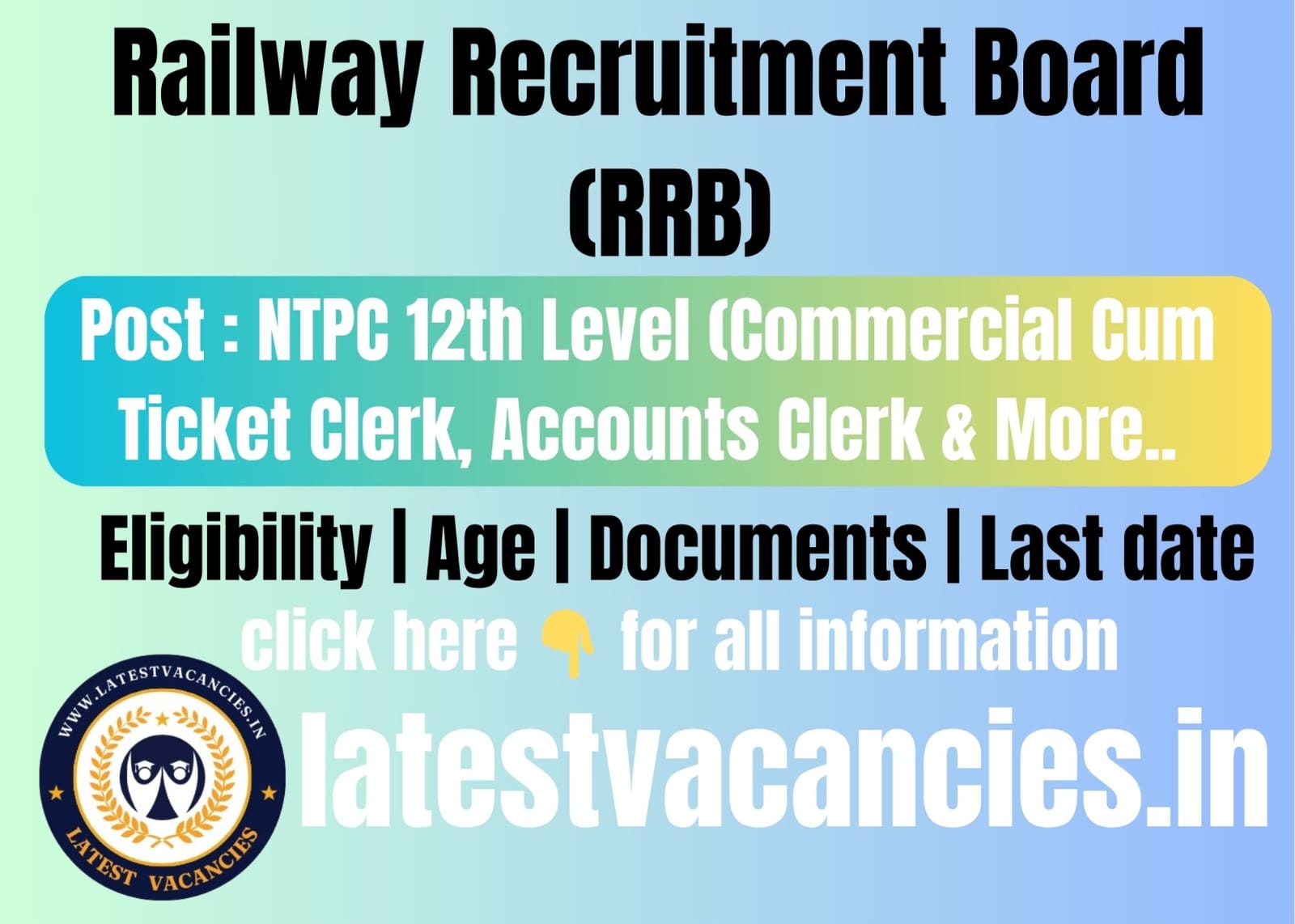 RRB NTPC 12th Level Recruitment 2025 - Date Extended